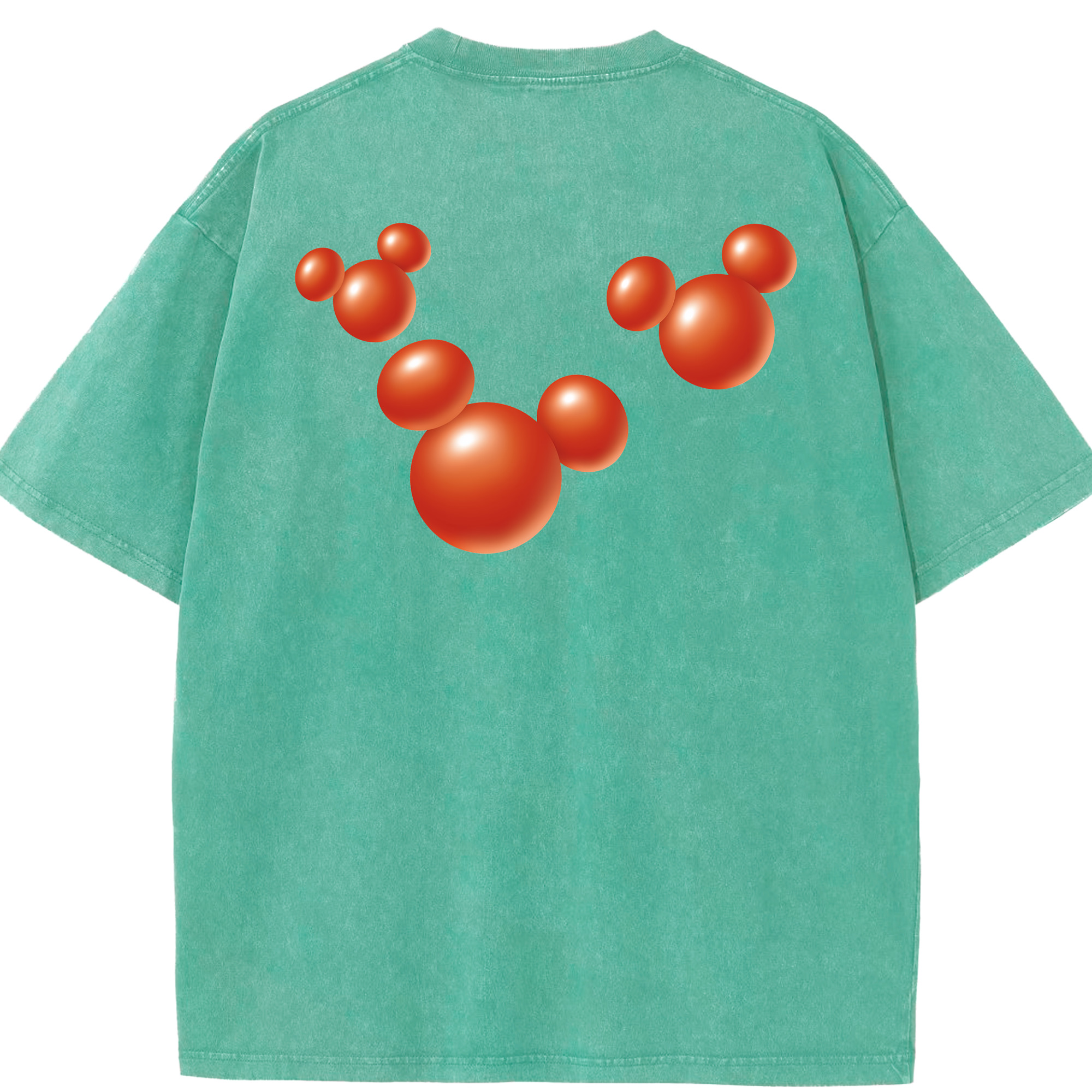 （画像用） ミッキーマウス Mickey Mouse 綿100% ヴィンテージ風 半袖Tシャツ（背面プリント）